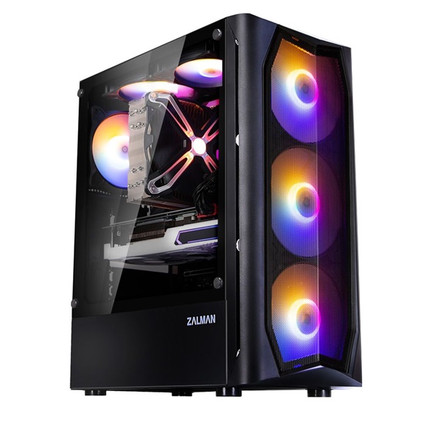 Zalman N4 REV.1 fekete (táp nélküli) ablakos ATX ház (Újszerű)