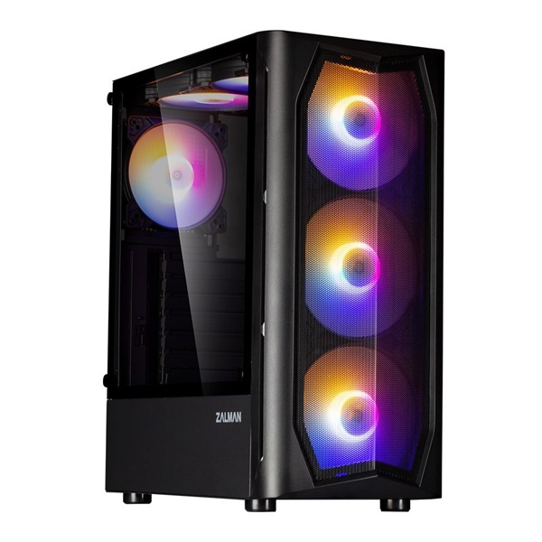 Zalman N4 REV.1 fekete (táp nélküli) ablakos ATX ház (Újszerű)