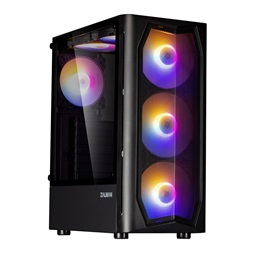 Zalman N4 REV.1 fekete (táp nélküli) ablakos ATX ház (Újszerű)