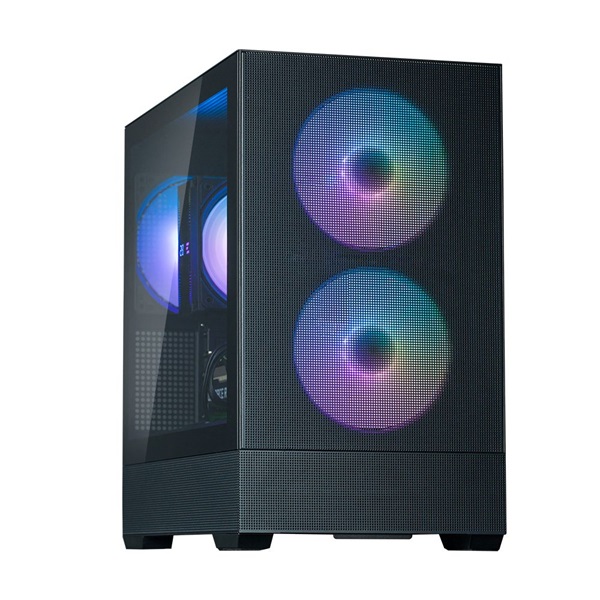 Zalman P30 Air Black fekete (táp nélküli) ablakos mATX ház