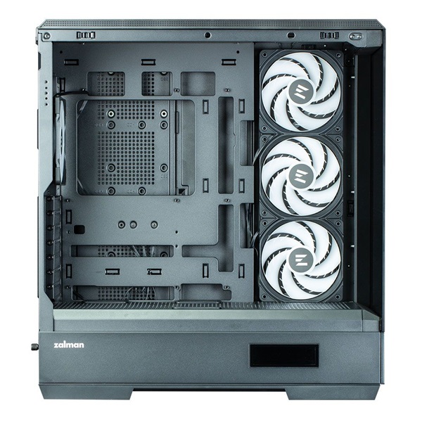 Zalman P50 DS Black fekete (táp nélküli) ablakos ATX ház