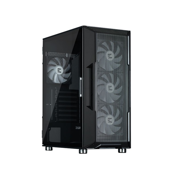 Zalman i3 Neo ARGB Black fekete (táp nélküli) ablakos ATX ház