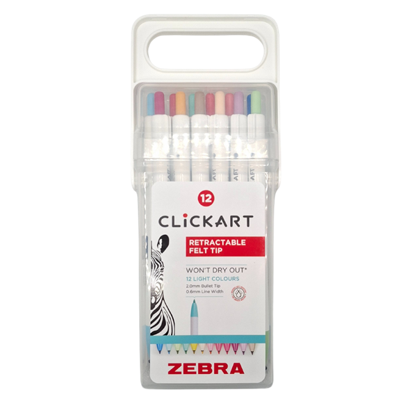 Zebra ClickArt nyomógombos 12 db-os filctoll készlet