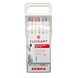 Zebra ClickArt nyomógombos 12 db-os filctoll készlet