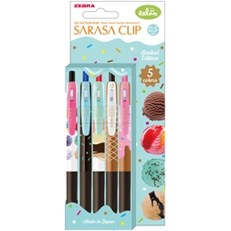 Zebra Sarasa Clip 0,5 Ice Cream 5 db zselés toll készlet