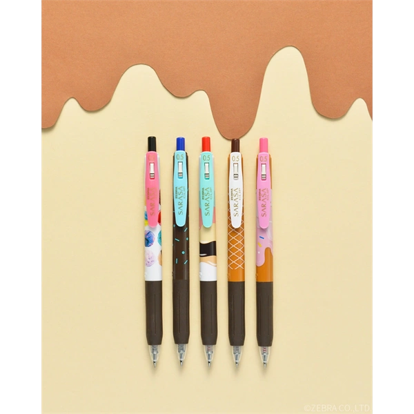Zebra Sarasa Clip 0,5 Ice Cream 5 db zselés toll készlet