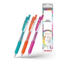 Zebra Sarasa Clip Gelpen 0,7 Boho vibes 3 db zseléstoll készlet