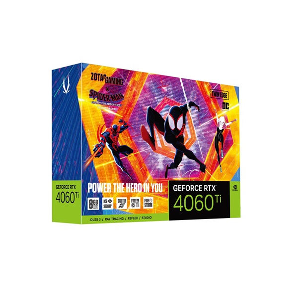 Zotac GAMING GeForce RTX 4060 Ti Twin Edge OC Spiderman nVidia 8GB GDDR6 128bit PCIe videókártya