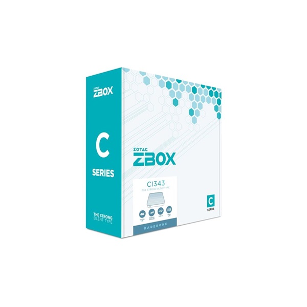 Zotac ZBOX-CI343-BE Mini/Intel N100/fekete barebone asztali számítógép