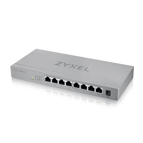 ZyXEL MG-108 8x2.5GbE LAN port Multi-Gigabit nem menedzselhető desktop switch