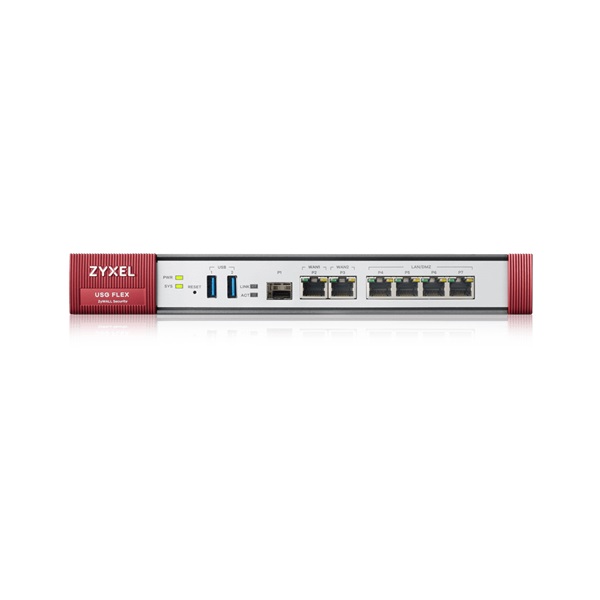 ZyXEL USGFLEX200 4xGbE LAN/DMZ 2xWAN 1xSFP 2xUSB port Tűzfal + UTM Licensz bundle