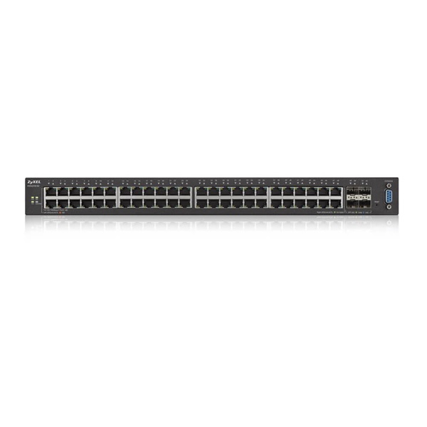 ZyXEL XGS2210-52 48port GbE LAN 4port 10GbE SFP+ L2+ menedzselhető switch