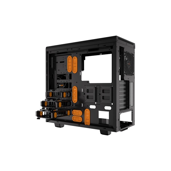 Be Quiet! Pure Base 600 fekete/narancssárga (táp nélküli) ablakos ATX ház