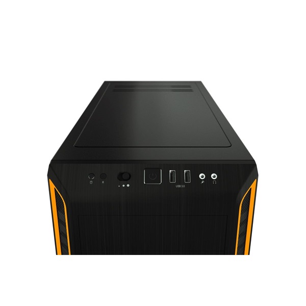 Be Quiet! Pure Base 600 fekete/narancssárga (táp nélküli) ablakos ATX ház